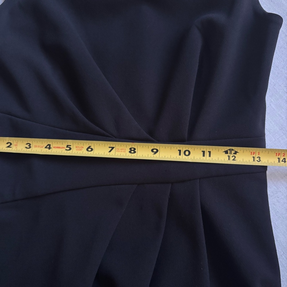 Calvin Klein Black Sheath Midi Dress Size 4 Career Cocktail Chic - Picture 7 of 13